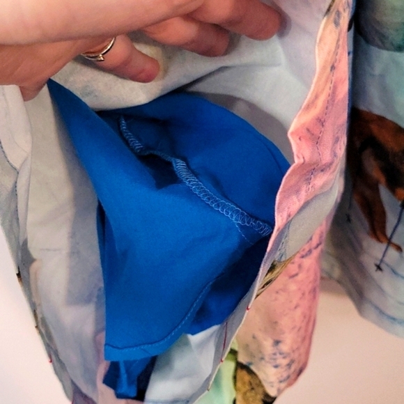 Modcloth "Whimsy without end" belted A-Line pocket dress in snow cat print - Picture 9 of 11